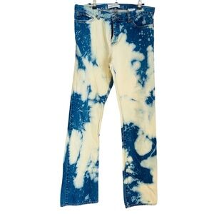 vintage GAP 90s tie dye bleach jeans denim modern bootcut medium wash white